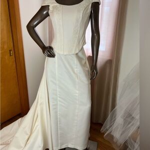 Two Piece Wedding Top Skirt Dress